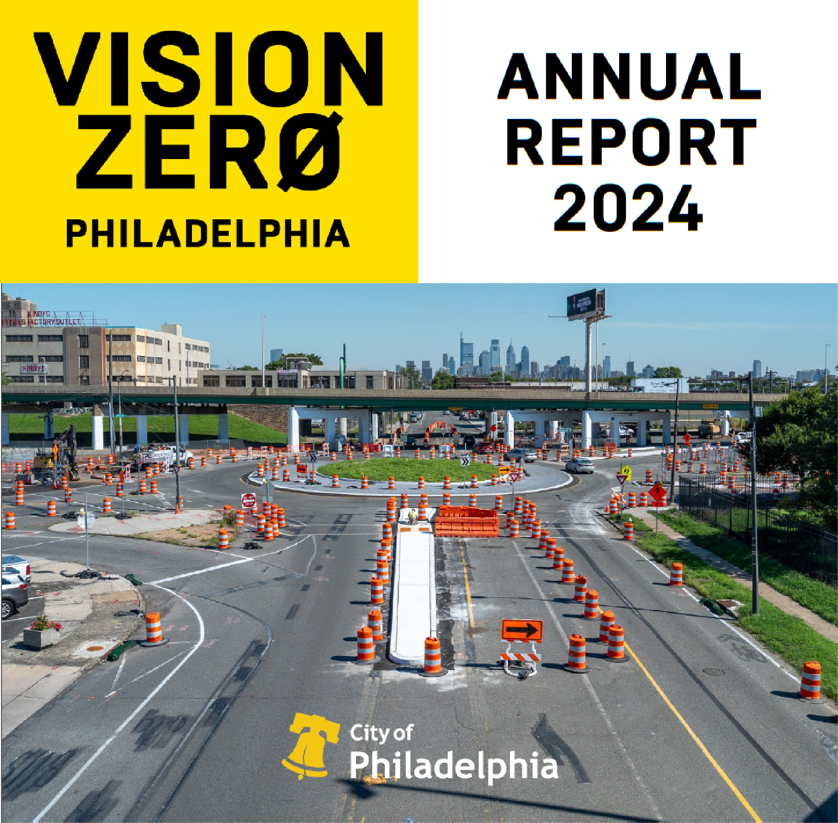 Image of the cover of the Vision Zero Annual Report 2024.